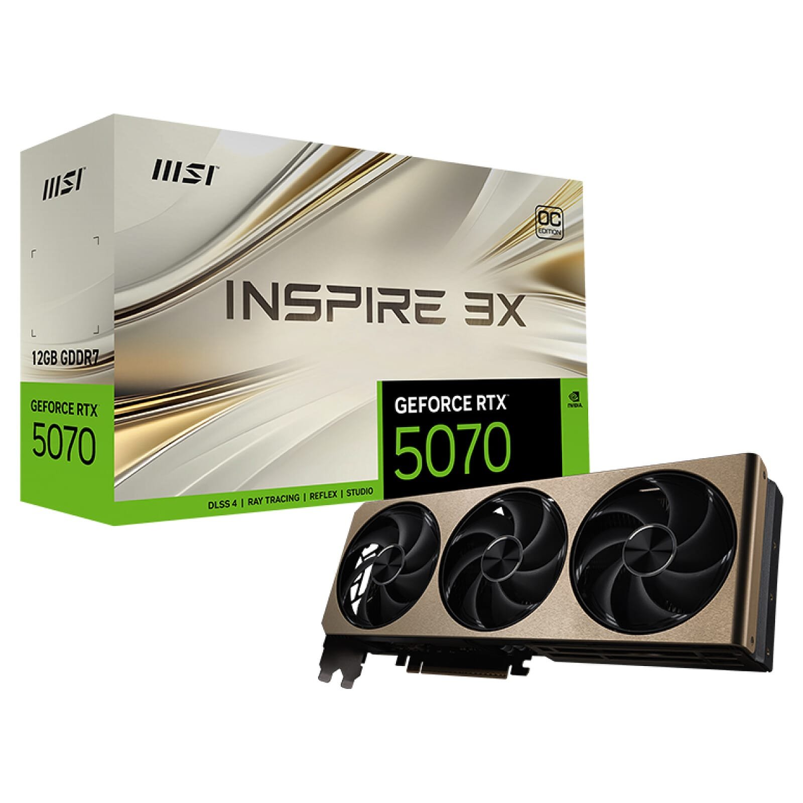 MSI GeForce RTX 5070 12G INSPIRE 3X OC MSI GeForce RTX 5070 12G INSPIRE 3X OC