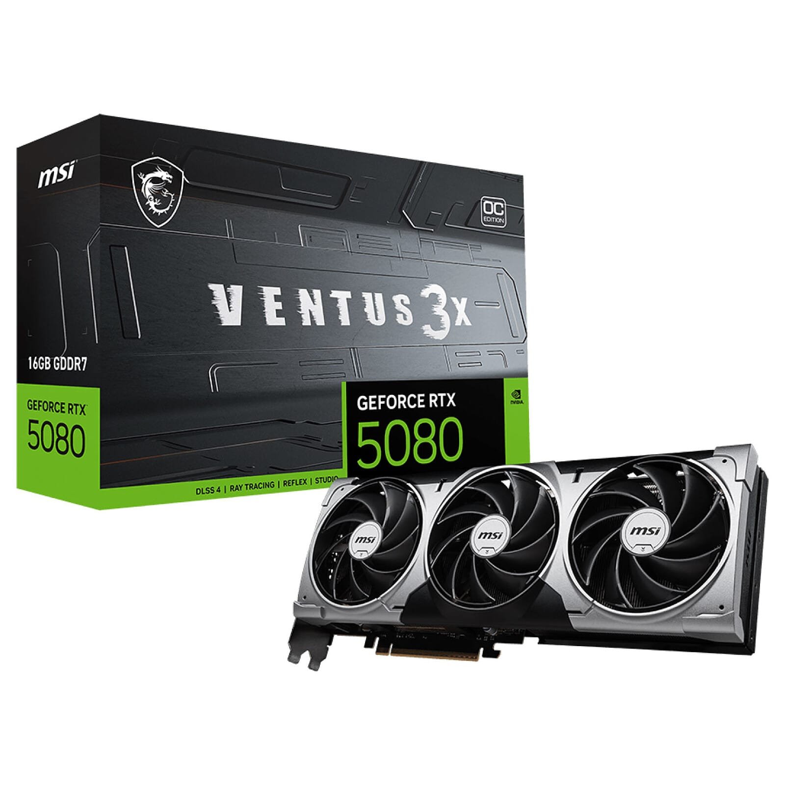 MSI GeForce RTX 5080 16G VENTUS 3X OC - Carte graphique - LDLC | Muséericorde MSI GeForce RTX 5080 16G VENTUS 3X OC