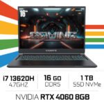Gigabyte G6 KF-H3EE894KD i7 13620H/16GB DDR5/1TB SSD/RTX4060 8GB/16 » 165Hz