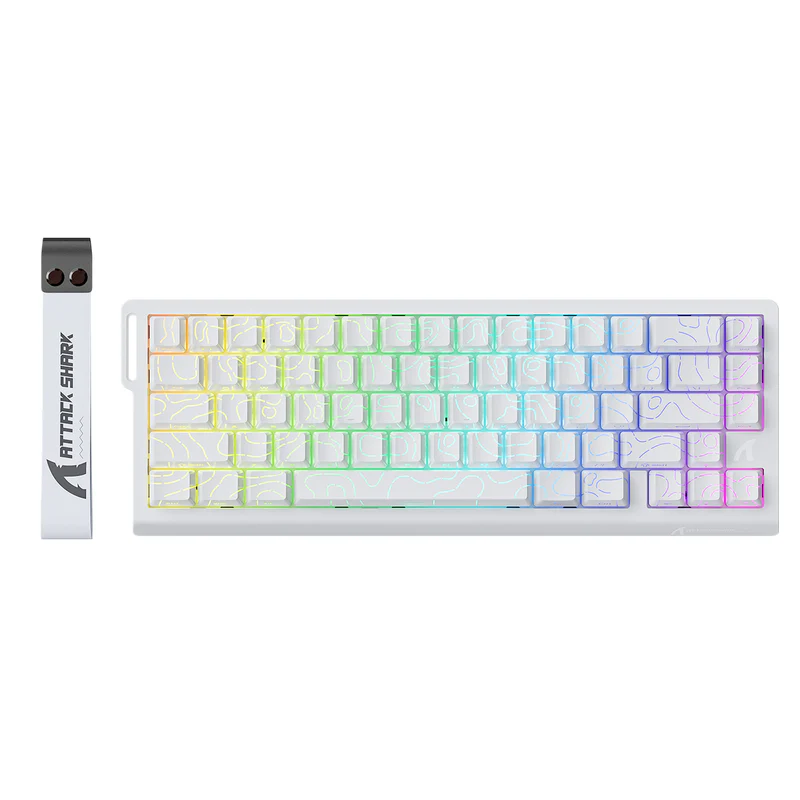 ATTACK SHARK X68 HE MAGNETIC SWITCH (WHITE CONTOUR LINE) ATTACK SHARK X68 HE MAGNETIC SWITCH (WHITE CONTOUR LINE)