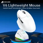 ATTACK SHARK V6 + WIRED + 2.4G + BT CONNECTIONS (WHITE)