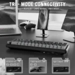 ATTACK SHARK X66 STRAWBERRY SWITCH 2.4G + BT + WIRED CONNECTION (MOONLIT NIGHT)
