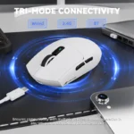 ATTACK SHARK G3PRO WIRED + 2.4G + BT CONNECTIONS (WHITE)
