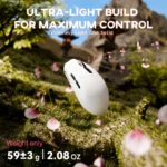 ATTACK SHARK G3 PAW3311 WIRED + 2.4G + BT CONNECTIONS (WHITE)