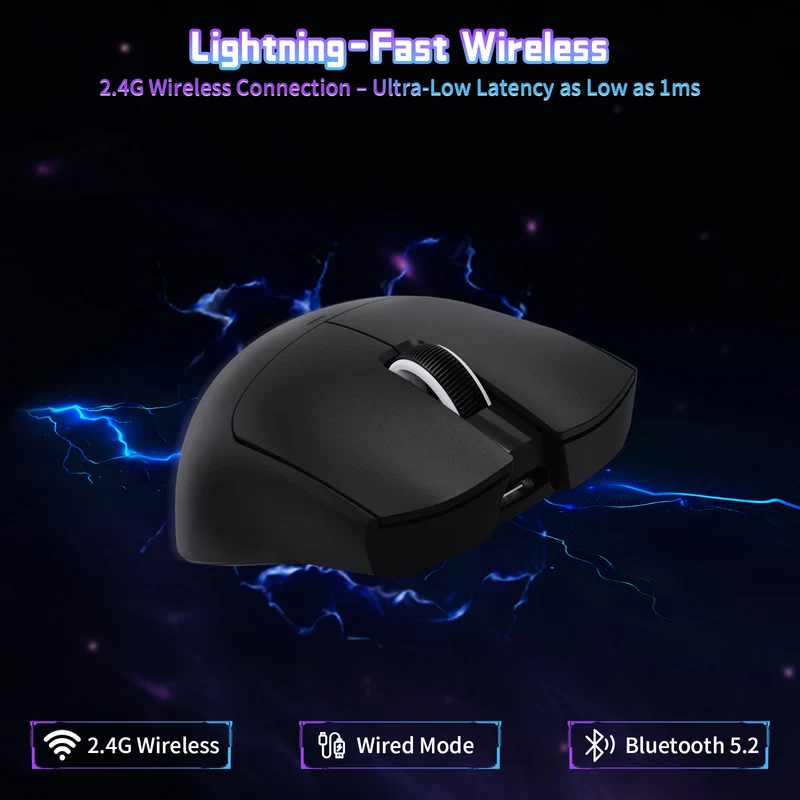 ATTACK SHARK X11SE WIRED + 2.4G + BT5.2 CONNECTIONS (BLACK) ATTACK SHARK X11SE WIRED + 2.4G + BT5.2 CONNECTIONS (BLACK)