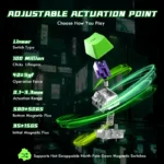 ATTACK SHARK R85 HE WIRED MAGNETIC PURPLE MANDREL SWITCH (NEON GREEN)