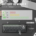 ATTACK SHARK X66 STRAWBERRY SWITCH 2.4G + BT + WIRED CONNECTION (MOONLIT NIGHT)