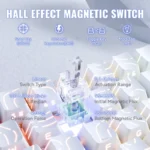 ATTACK SHARK X68MAX WIRED MAGNETIC SWITCH (WHITE CONTOUR LINE)