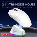 ATTACK SHARK X11 WIRED + 2.4G + BT CONNECTIONS (WHITE)