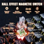 ATTACK SHARK X68MAX WIRED MAGNETIC SWITCH (BLACK CONTOUR LINE)