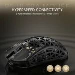 ATTACK SHARK R5 ULTRA PAW3950MAX + WIRED + 2.4G + BT TRI-MODE CONNECTION (BLACK)