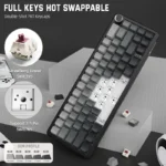 ATTACK SHARK X66 STRAWBERRY SWITCH 2.4G + BT + WIRED CONNECTION (MOONLIT NIGHT)