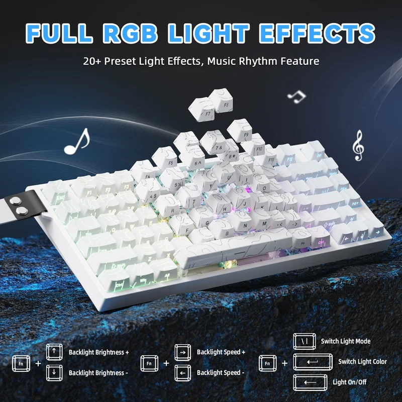 ATTACK SHARK R82 HE WIRED MAGNETIC SWITCH (WHITE CONTOUR LINE) ATTACK SHARK R82 HE WIRED MAGNETIC SWITCH (WHITE CONTOUR LINE)