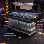 ATTACK SHARK X68 HE MAGNETIC SWITCH (MOONLIT NIGHT)