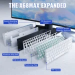 ATTACK SHARK X68MAX WIRED MAGNETIC SWITCH (WHITE CONTOUR LINE)