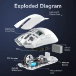 ATTACK SHARK X11 WIRED + 2.4G + BT CONNECTIONS (WHITE)