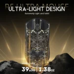 ATTACK SHARK R5 ULTRA PAW3950MAX + WIRED + 2.4G + BT TRI-MODE CONNECTION (BLACK)