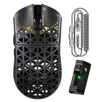 ATTACK SHARK R5 ULTRA PAW3950MAX + WIRED + 2.4G + BT TRI-MODE CONNECTION (BLACK)
