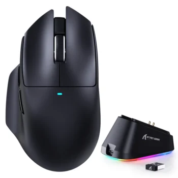 ATTACK SHARK V6 + WIRED + 2.4G + BT CONNECTIONS (BLACK)